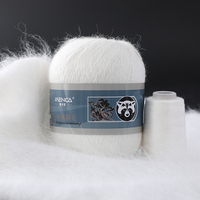 Großhandel Nerz-Kaschmir-Garn 50g+20g Bestseller Langhaarige Angora-Kaninchenhaare und Nylon-Mischung zum Handstricken von Damenpullovern