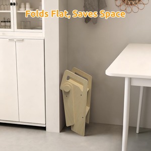 Sgabello per WC Pieghevole in Legno a 2 Gradini per Bambini, Design Moderno per Uso Domestico e in Cucina, Aiuto per l'Addestramento al Vasino - Product Image 5