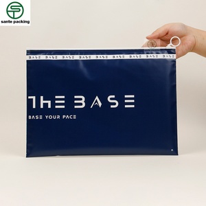 Customized Printed Korean-style Retro Clothing Zipper Bags, German Velvet Thermal Underwear Self-sealing CPE Pull Ring Bags - Product Image 1