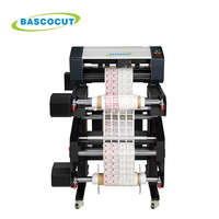 Cortadora de Vinilo Automática con Eliminación de Residuos y Alimentación Continua, Plotter de Vinilo Kiss Cut con Sensor Óptico, Cortadora de Etiquetas de Rollo a Rollo con Corte de Contorno