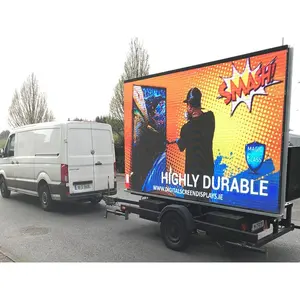 Waterproof Cabinet Panel Outdoor Advertising Display Video Wall Mobile Advertise Billboard Led Display Screen with Trailer