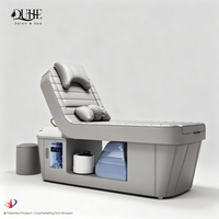 Lit de lavage électrique de luxe pour salon de coiffure, lit de massage capillaire, lit de spa pour shampoing, lit de spa pour thérapie du cuir chevelu