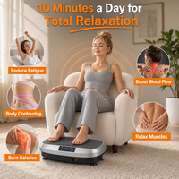 Plataforma de Masaje Vibratoria 4D para Ejercicios en Casa, Pérdida de Peso, Adelgazamiento y Drenaje Linfático