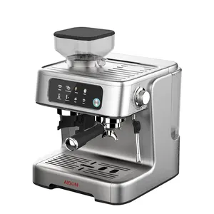 Máquina de café expresso 2 em 1 em aço inoxidável para uso doméstico profissional