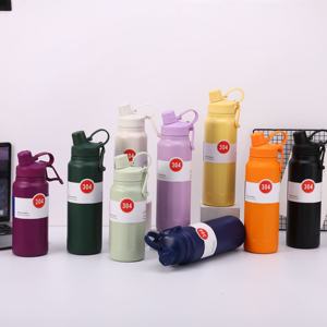 Thermos à large ouverture 750 ml 950 ml en acier inoxydable, bouteille d'eau isolée sous vide avec poignée pour le camping - Product Image 2