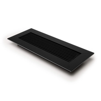 Diffuseur d'air carré moderne en aluminium noir, profilé de diffusion linéaire en alliage d'aluminium pour bâtiment commercial et cuisine