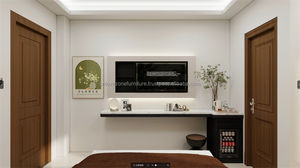 Ensemble de meubles de chambre d'hôtel économique 3 étoiles, écologique, moderne, en bois, avec armoire, meuble TV et mini-réfrigérateur - Product Image 6