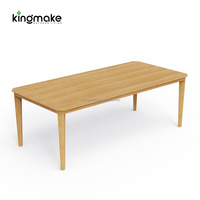 Meubles de patio modernes en teck massif, ensemble table et chaises de salle à manger d'extérieur avec coussins imperméables pour hôtel, villa et cour