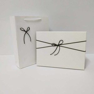 Luxury Green & White Specialty Paper Gift Boxes - Rigid Lid-and-Base Boxes with Rope Ribbon - Product Image 3