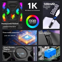 Souris de jeu sans fil H16 Honeycomb, légère, à structure creuse, tri-mode, qualité e-sport, RGB, longue durée de vie de la batterie, pour le bureau et la maison