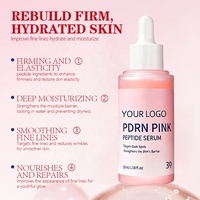 Sérum Peptidique Anti-rides Apaisant à l'Acide Hyaluronique, PDRN, Niacinamide et Aloe Vera Effet Rose Glow pour Peau de Verre – Marque Blanche