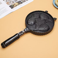 Poêle à Taiyaki 2, 3 ou 4 poissons, antiadhésive, pour gaufres, mini-œufs et crêpes, ensemble de cuisson