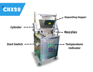 Máquina Depositadora de Gomitas Multifuncional Mini Semiautomática Sinofude para Vitaminas y Frutas con Forma Personalizada - Product Image 4