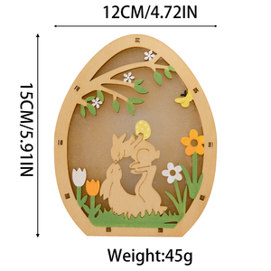 Adorno de Madera Ecológico con Diseño de Conejito en Bicicleta, Impreso en <span class=keywords><strong>3D</strong></span>, para Decoración del Hogar, Pascua - Product Image 5