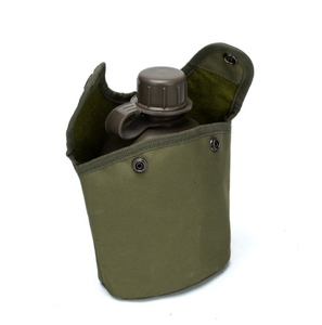 Botella de Agua Deportiva de Plástico HDPE de 0.8L-1L (800ml-1000ml) con Camuflaje Verde, Cantimplora de Aluminio y Bolsa para Camping - Product Image 2