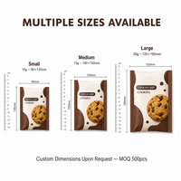 Bolsa de Aluminio Personalizada para Galletas, Resellable, de Grado Alimenticio, con Sellado Térmico, Bolsa Plana de 15g para Empacar Galletas, Suministro al por Mayor de Fábrica