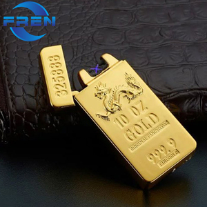 Muestra gratis, Logo gratis Encendedor de cigarros eléctrico sin llama, USB, Plasma, barra dorada personalizada, sin mínimo, FR-689 - Product Image 5