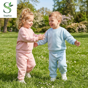 Felpe per Bambini a Maniche Lunghe in Poliestere e Cotone, Set di Abbigliamento Casual per Bambini, Set di Abbigliamento per Ragazze con Logo Personalizzato - Product Image 1