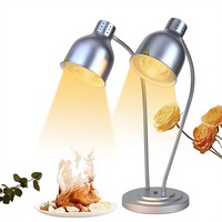 Lampe chauffante commerciale pour buffet, couleur or rose et argent, avec tuyau flexible, ampoule 250W, pour restaurant, traiteur, barbecue