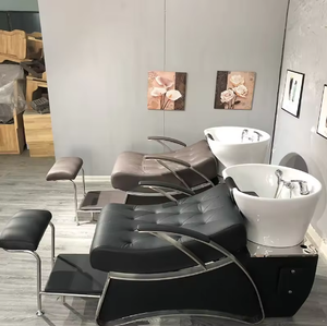 Mobilier de salon de <span class=keywords><strong>coiffure</strong></span> multifonctionnel bon marché design pour salon de beauté lit shampoing et massage avec bol - Product Image 4