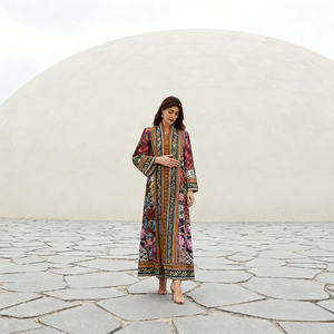 Robe Abaya personnalisée de luxe pour soirée, imprimée, en polyester, pour femmes musulmanes, vente en gros - Product Image 2