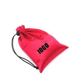 Pochette personnalisée écologique pour cosmétiques, lunettes, bijoux, cadeaux, emballage de perruques, extensions capillaires en satin avec cordon de serrage - Product Image 5