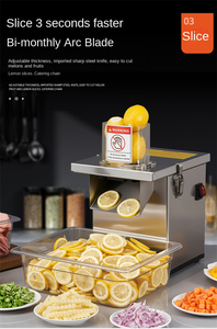 High Efficiency Multifunctional Electric <b>Vegetable</b> Shredding Machine 220V Stainless Steel Potato Lemon Slicer Cutter for Restaur - Product Image 6