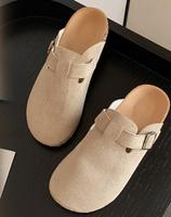 2024 femmes été demi-paquet pantoufles nouvelle mode Offre Spéciale pas cher en gros semelle épaisse antidérapant chaussures plates diapositives populaires