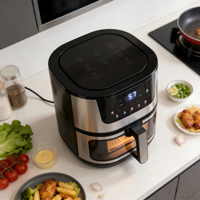 Friteuse à air multifonctionnelle intelligente et visuelle de 15 L, grande capacité, sans huile, pour usage domestique, personnalisable OEM