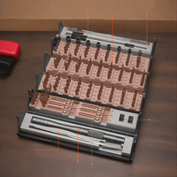 Jeu de tournevis de précision 128-en-1 en acier au chrome-vanadium avec support magnétique de rangement de type défileur pour téléphones et ordinateurs