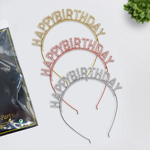 DAMAI Accesorios para el Cabello para Fiestas <span class=keywords><strong>de</strong></span> <span class=keywords><strong>Cumpleaños</strong></span>, Diadema con Letras para Mujer, Corona <span class=keywords><strong>de</strong></span> <span class=keywords><strong>Tela</strong></span> Plateada Jincong con Lazos, Feliz <span class=keywords><strong>Cumpleaños</strong></span> - Product Image 2