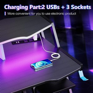 <span class=keywords><strong>2025</strong></span> tùy chỉnh Bán buôn máy tính hiện đại chơi game Bảng <span class=keywords><strong>PC</strong></span> Bàn Kim Loại Cơ Sở Đen chơi game bàn với RGB ánh sáng - Product Image 4