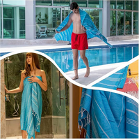 Hot Selling 100% Cotton Striped Beach Towel Summer Travel Blanket High Absorbent Quick Dry Sand Printed Logo Woven Home Bath