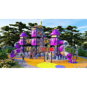 Equipo de juegos al aire libre para niños Jungle Gym con tobogán y columpio Plástico LLDPE Más de 500kg de capacidad - Product Image 5