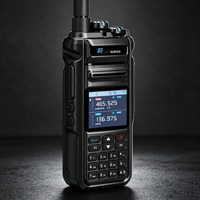 Radio bidirectionnelle haute puissance 10W, portée de communication 10 km, haute qualité avec écran, étanche, radio UHF VHF portable