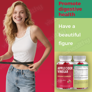 Gomitas de Vinagre de Sidra de Manzana Orgánicas Vitahealthy, Buen Precio, Populares, Halal, Sin Azúcar, Extracto Natural de Plantas, Quema Grasa, Adelgazantes - Product Image 5