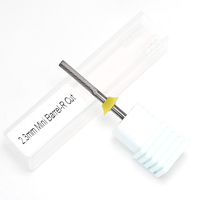 XF 2.3 Mini Barrel - R Cut Tungsten Carbide Nail Drill Bit Cuticle Cleaner Nail Smoothing Bit Natural Nails Gel Polishers
