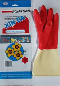65g Bi couleur Prix Pas Cher Gants En Caoutchouc Double Couleur Ménage Latex Gants - Product Image 5