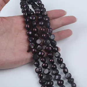 Hot Sale 9-10mm Wine Red Color Natural Pearl Baroque Loose Pearls For DIY Jewelry