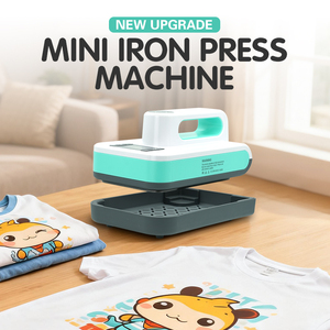 Thương mại máy ép sắt 4.75x7.5 inch Hướng dẫn sử dụng Mini Nhiệt Báo Chí: Lý tưởng cho Diy T-Shirts các bản vá lỗi & nhỏ dệt may - Product Image 5