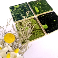 Carreaux de zellige modernes artisanaux cuits au four, multicolores, en céramique émaillée réactive haute brillance, antidérapants, pour murs intérieurs de luxe