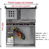Boîtier de serveur en rack 2U avec 6 baies de disque SATA/SAS interchangeables à chaud, connecteur MiniSAS/SATA