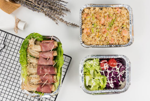 Recipiente de aluminio para llevar con tapa de tablero recipiente de papel de aluminio para <span class=keywords><strong>restaurante</strong></span> - Product Image 5