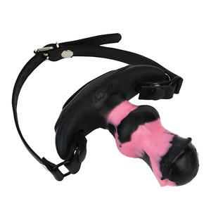 HM boca mordaza caballo consolador correa de cuero ajustable juguete sexual <span class=keywords><strong>para</strong></span> pareja juego Bondage bozales - Product Image 3