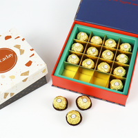 Réutilisable Mini Blanc Couvercle Vide Truffe Aimant 2-Chocolat Dubaï Boîte Éponge pour Sushi Livraison Gratuite-Chocolat Compartes Boîtes