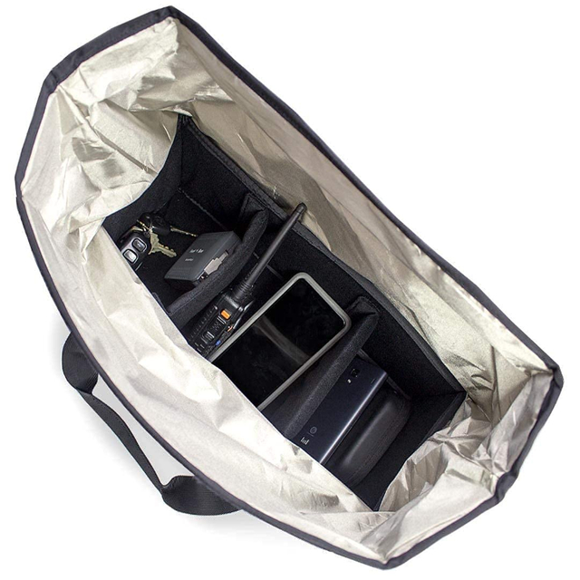 Custom Logo Hidden Pin Rfid Neoprene Magnetic Locking Mobile Pouch Lockable Smart Phone Bag for High School Students Churches