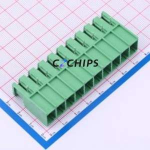 DB3ERC-7.62-10P-GN Plug-in Terminal Block Through hole,P=7.62mm Connector Board-to-Board / Socket - Closed 1x10P 7.62mm Green - Product Image 1