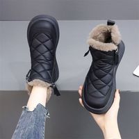 Meilleures ventes TikTok Live, nouvelle arrivée hiver, bottes de neige pour femmes, mi-hautes, doublées en polaire, épaisses, double fermeture éclair, légères
