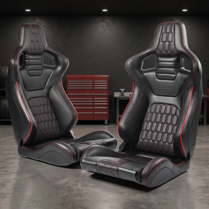 Nueva llegada SSCUS Euro 621 PU Reclinable Sport Car Seat Tolerate con un amplio ángulo de ajuste del respaldo - Product Image 1