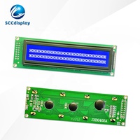 Russisches Schriftzeichen JXD2402A COB 24x2 STN Blaues Negatives LCD-Display ST7066/AIP31066 Treiber Hohe Helligkeit 118x36x14,5mm